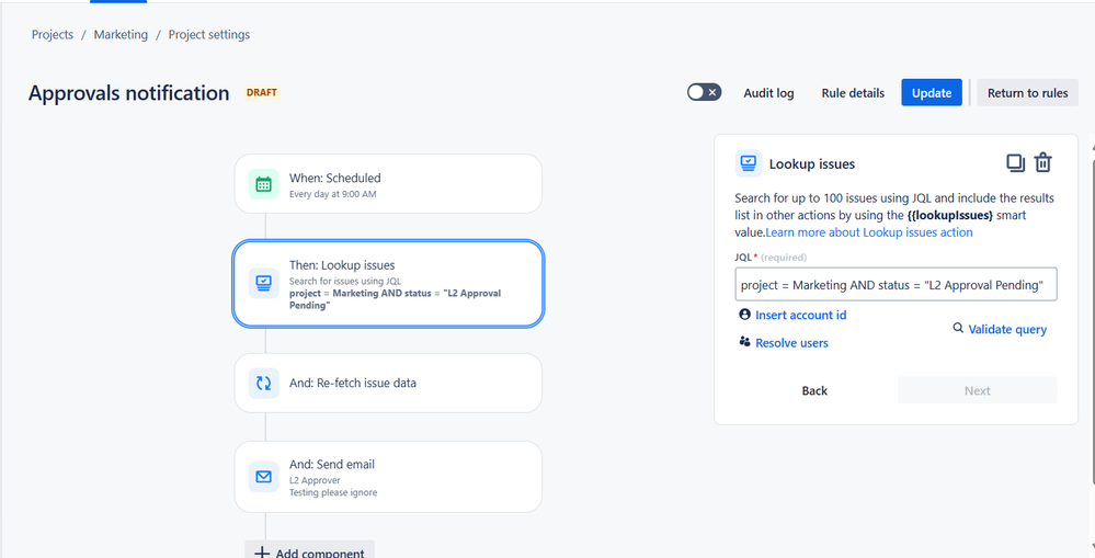 Solved Approvals notification automation