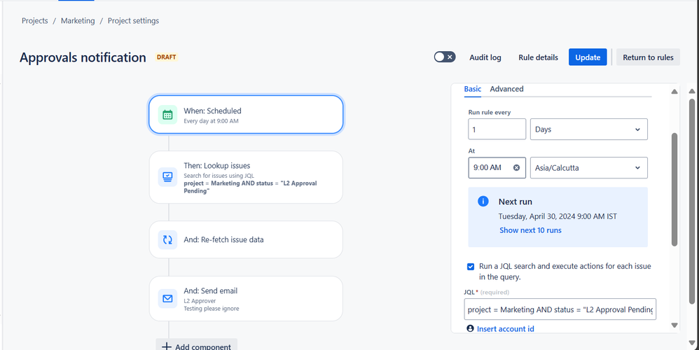 Solved Approvals notification automation