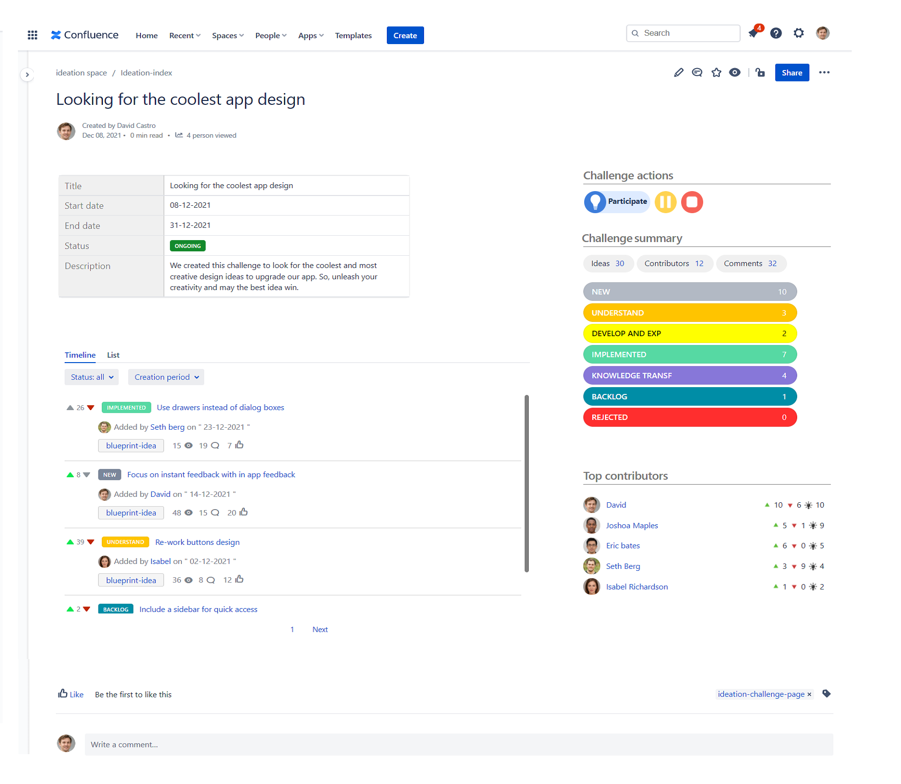 6 tips to better run idea challenges in Confluence - Atlassian Community