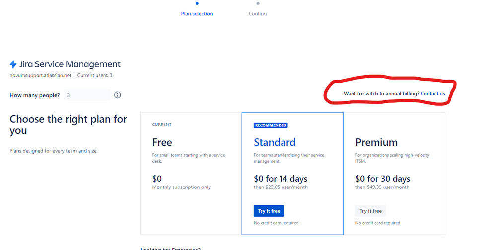 Solved: Changing Jira Service Management plan from Free to...