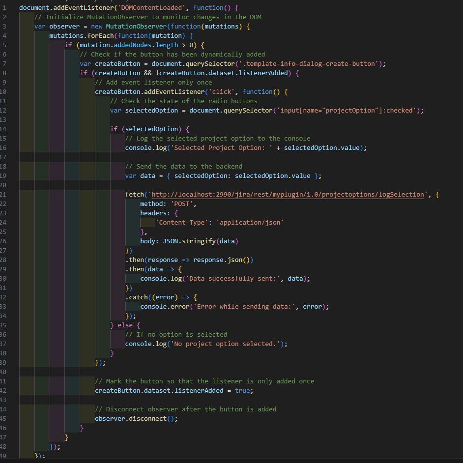 Simple REST call from button in jira template to j...