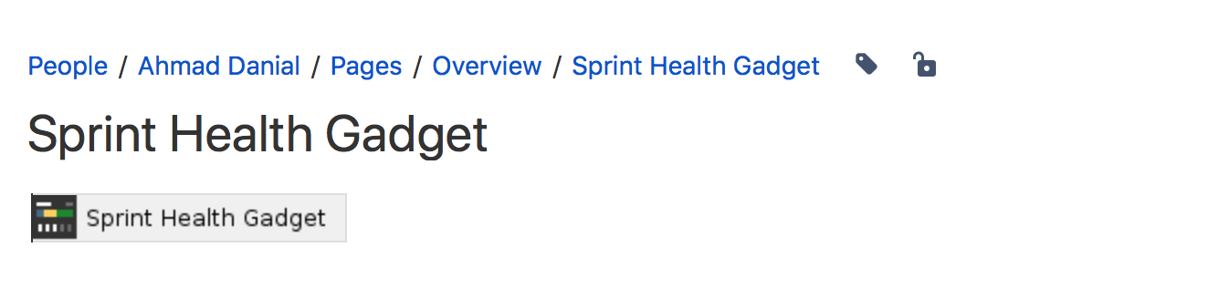 Sprint Health Check Gadget not updating properly