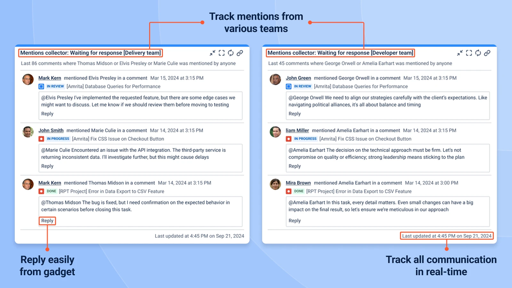 How to fetch all the comments with @mentions