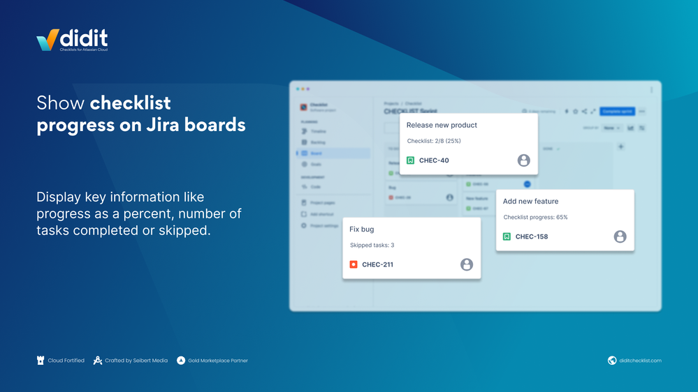 Didit checklist percentage in Jira card layout view.png