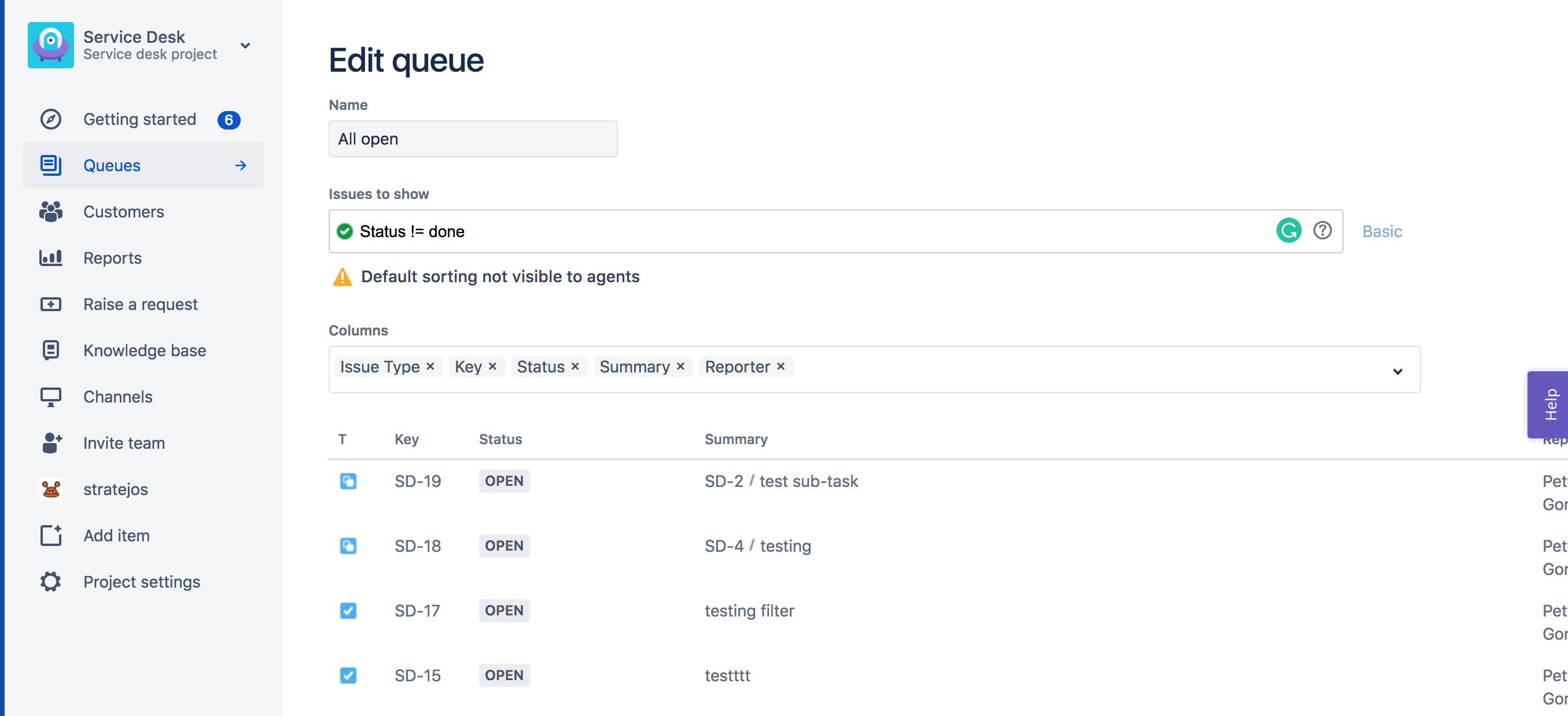 How do i hide "done" statuses in Jira Service Desk...
