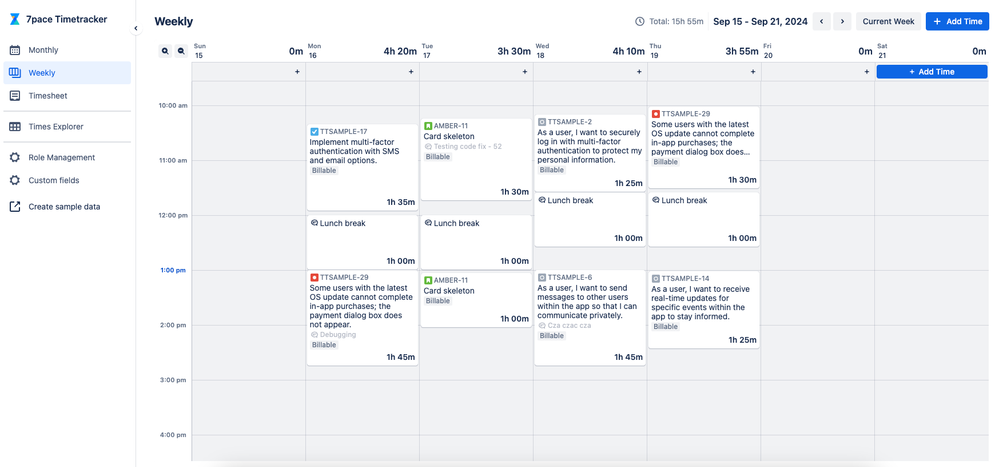 7pace Timetracker for Jira Weekly Calendar.png