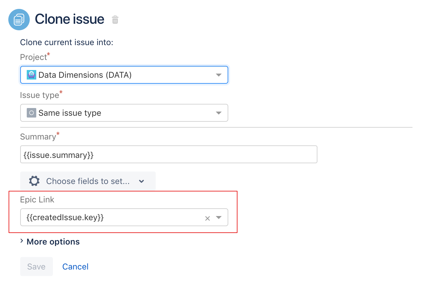 Jira Automation How do i link stories to parent