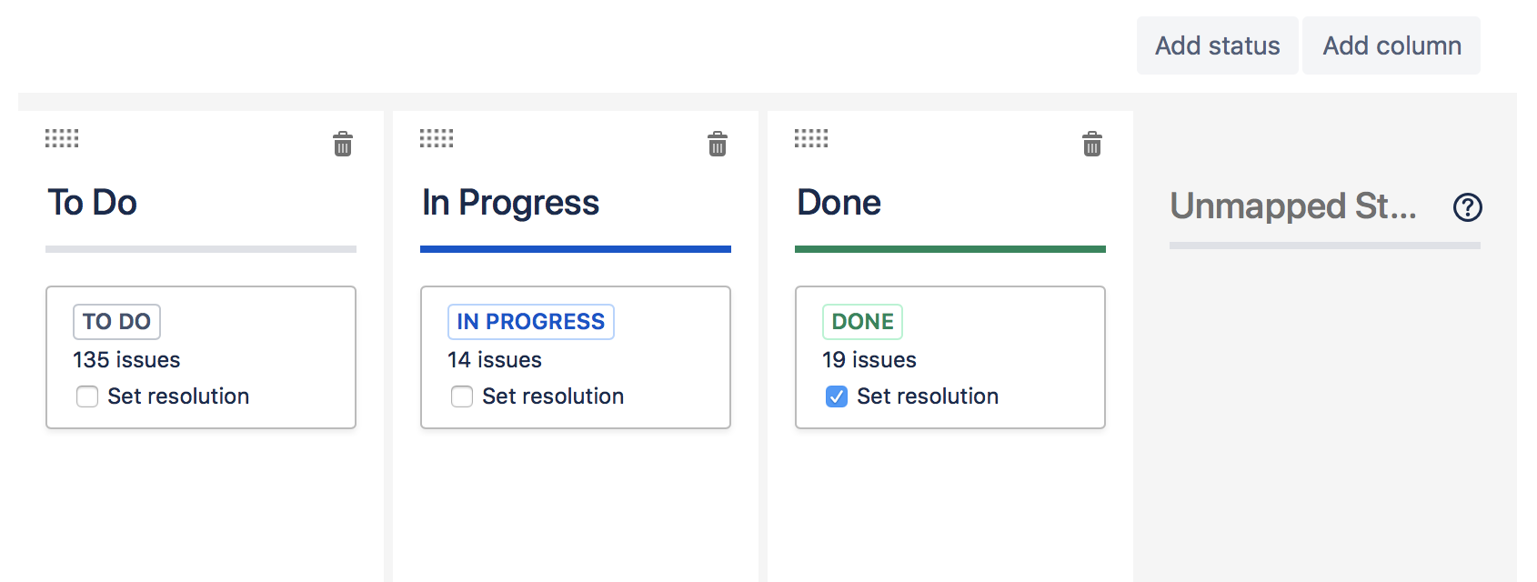 Solved Mark multiple status as Set Resolution in Board se...