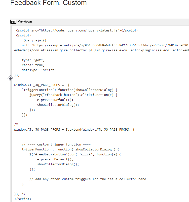 Jira Issue Collector Modifying Trigger Button To