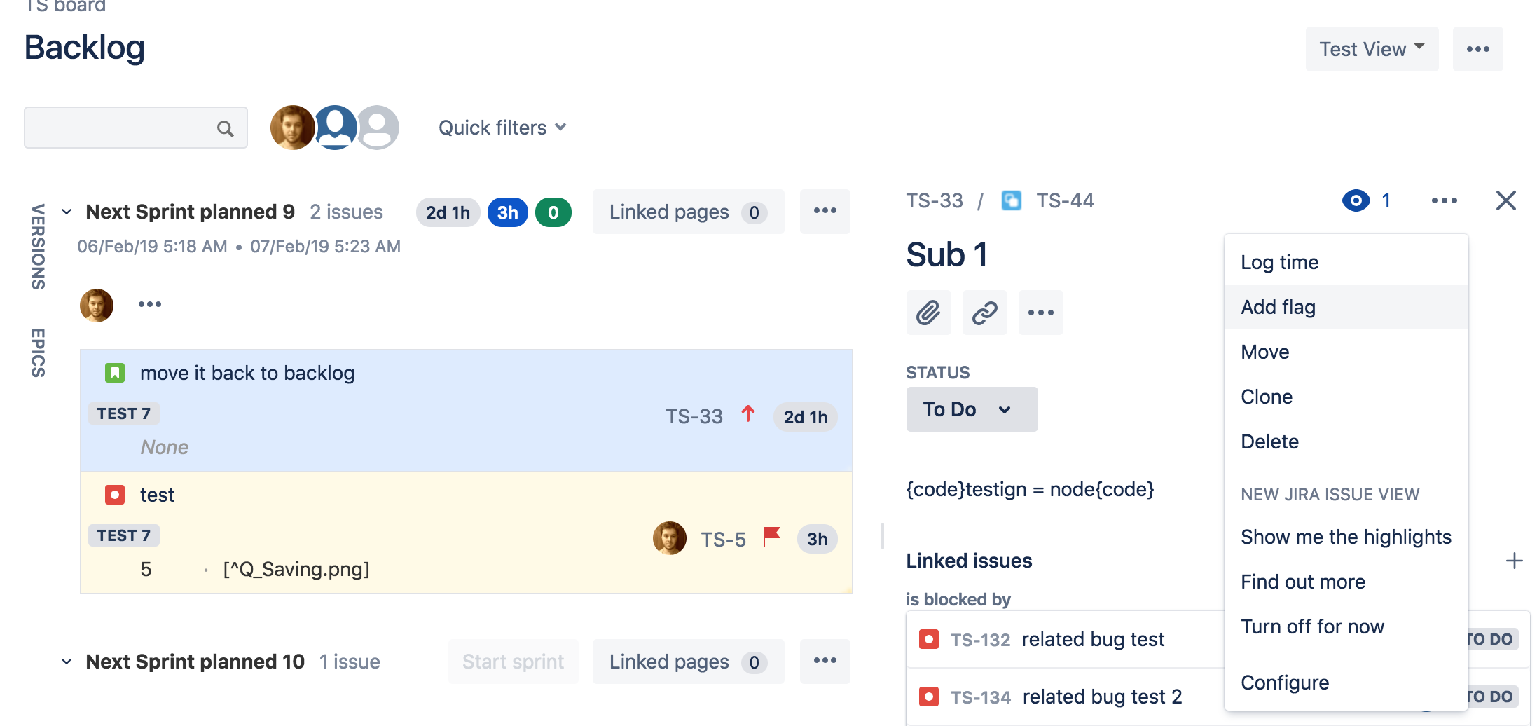 Solved Can I flag a subtask of a story?