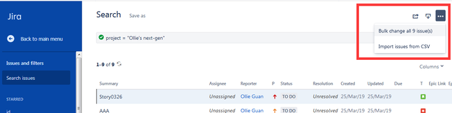 How To Bulk Update Issue Types In Jira Next Gen Pr 