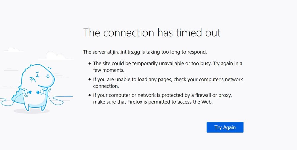 The server is taking too long to respond (browser)