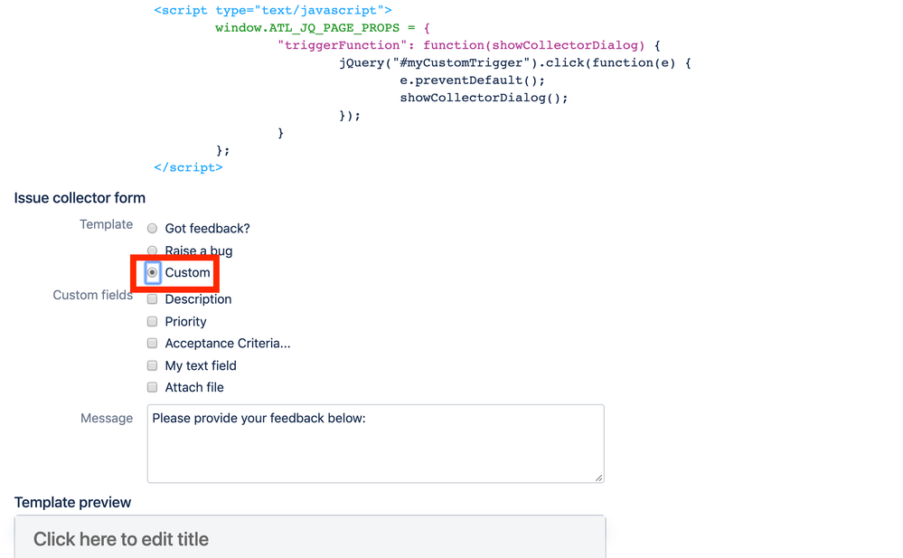 Can I Add Custom Fields For Issue Collector