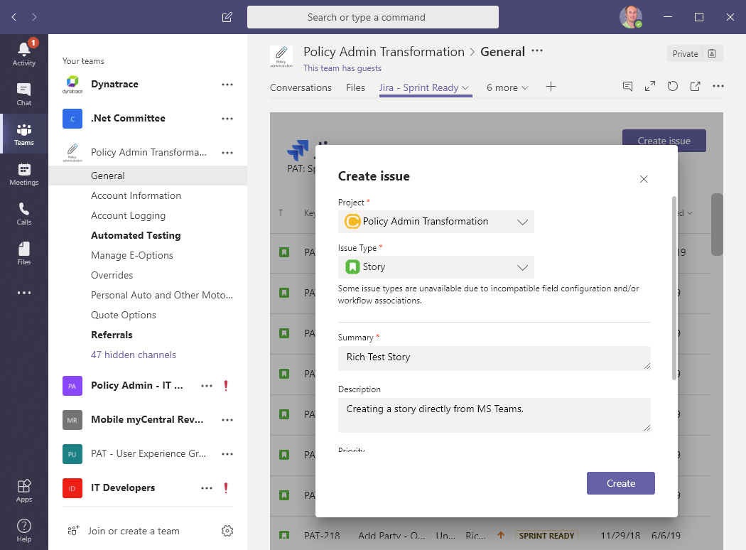 Integration With Microsoft Teams