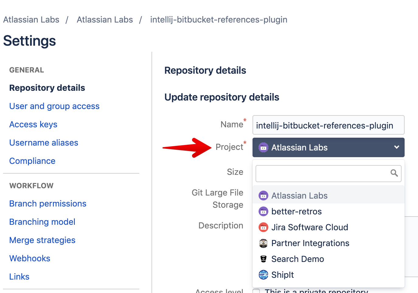 How to clone the contents of one bitbucket project...