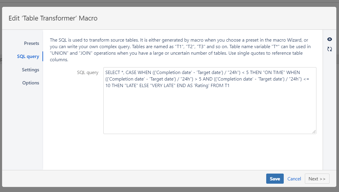 I need to insert a formula within a Confluence tab...
