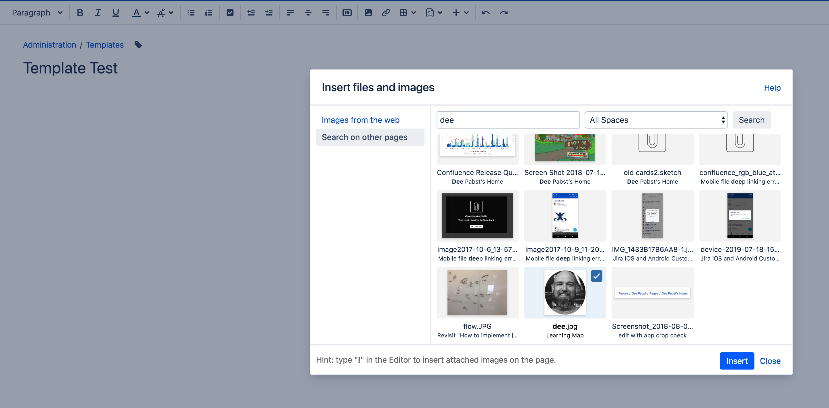 Solved How do I insert an image into a Global Tempate?