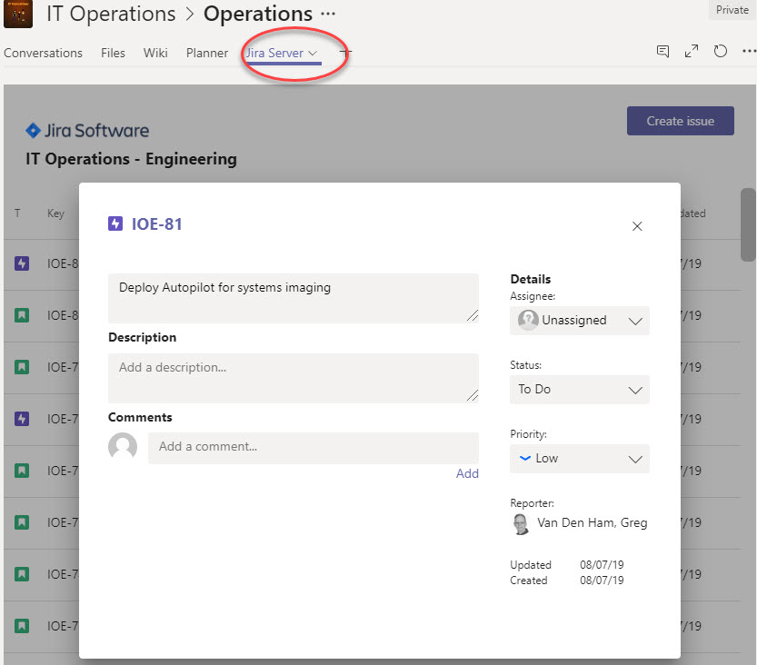 Jira Microsoft Teams Integration 3527