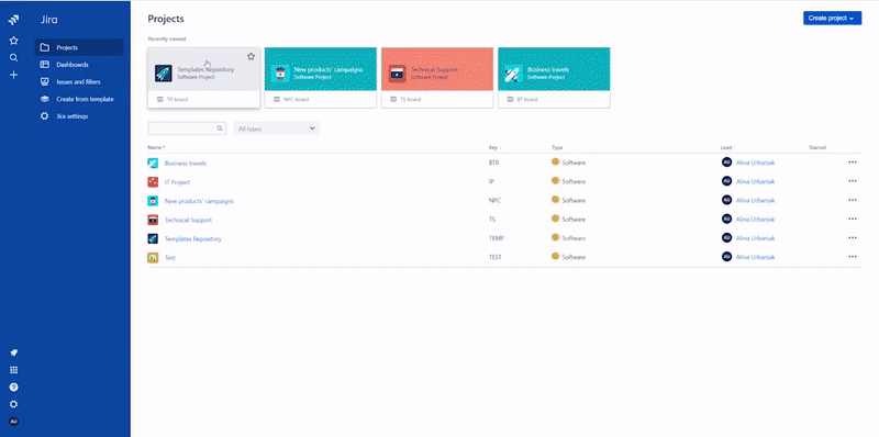 extended epic structure with linked issues from templates.gif