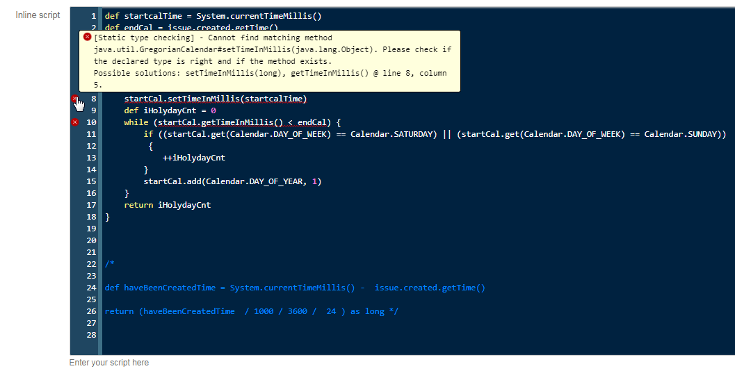 Solved: Calculate the time issue have been created without...