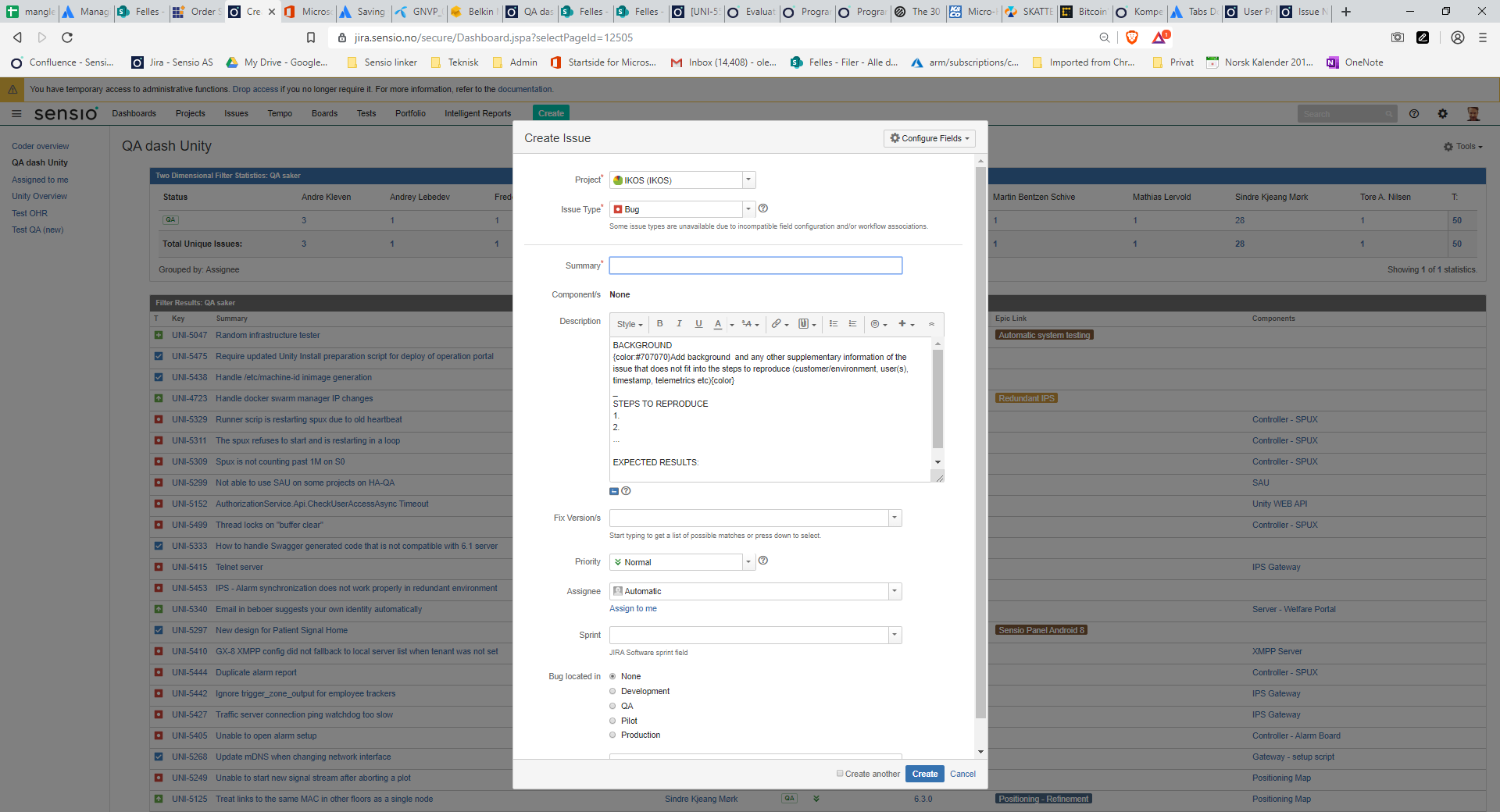 Screen scheme only active on "Create" prescreen