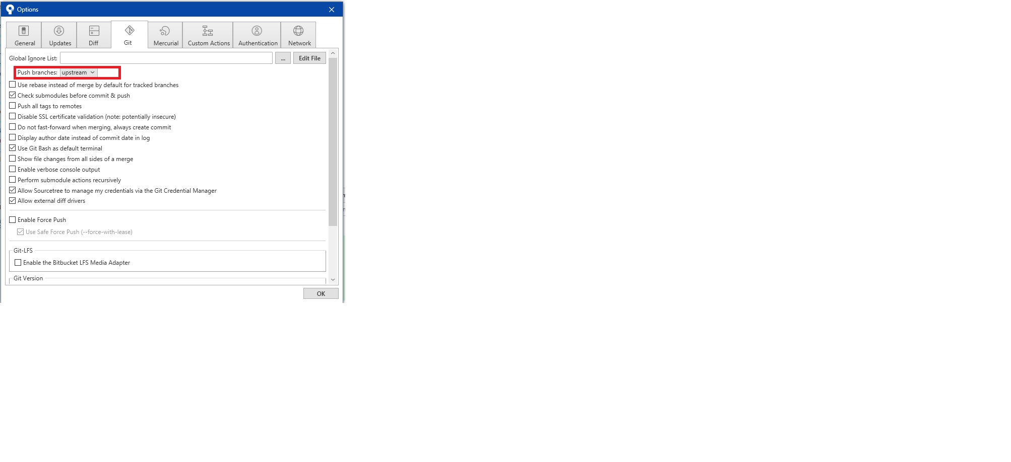 Solved: After upgrading to Sourcetree 3.2.6 the push dialo...