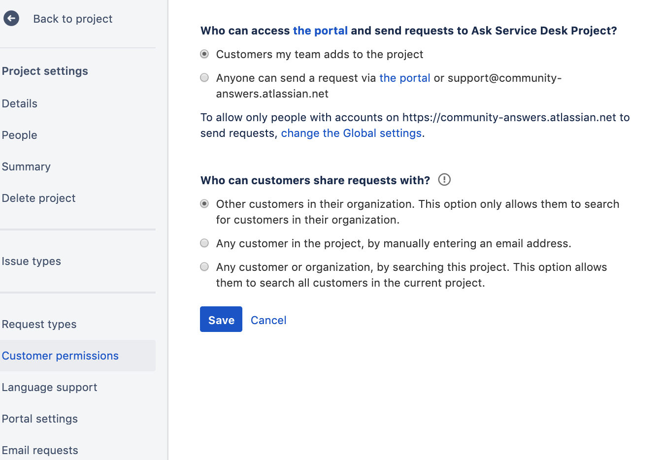 How to turn off Jira Service Desk Customer Portal