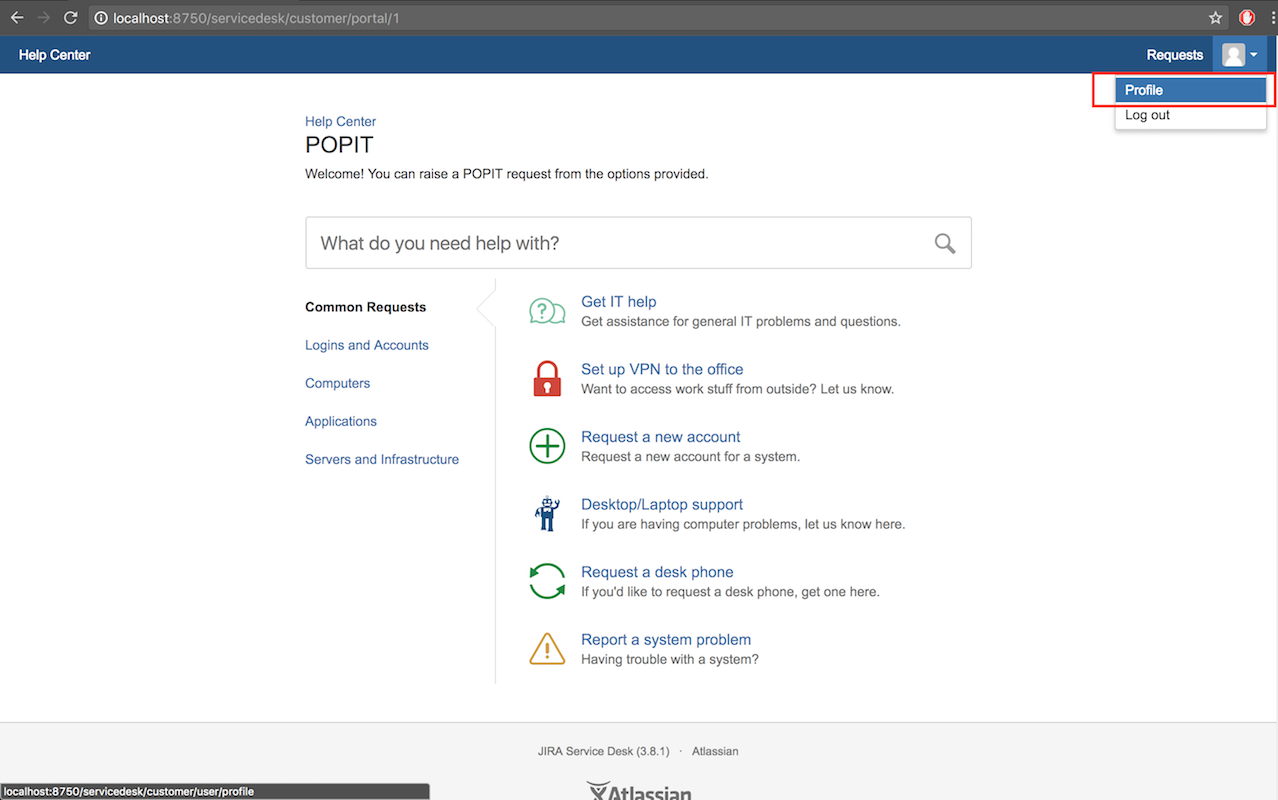Jira Service Desk Server Change The Customer S P