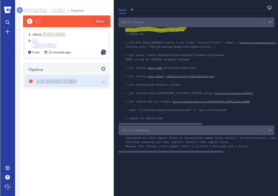 Solved Pipeline Build Setup Bin Sh Usr Bin Mkfifo No