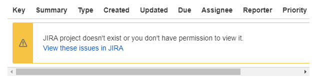 Jira Project doesn't exist or you don't have permission to view it.png