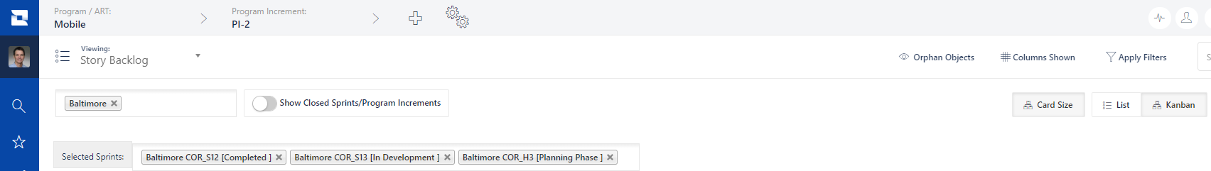 Using Jira Aligns “backlog Kanban Sprint View” To Visualize Safes Day 1 Pi Planning Event 5954