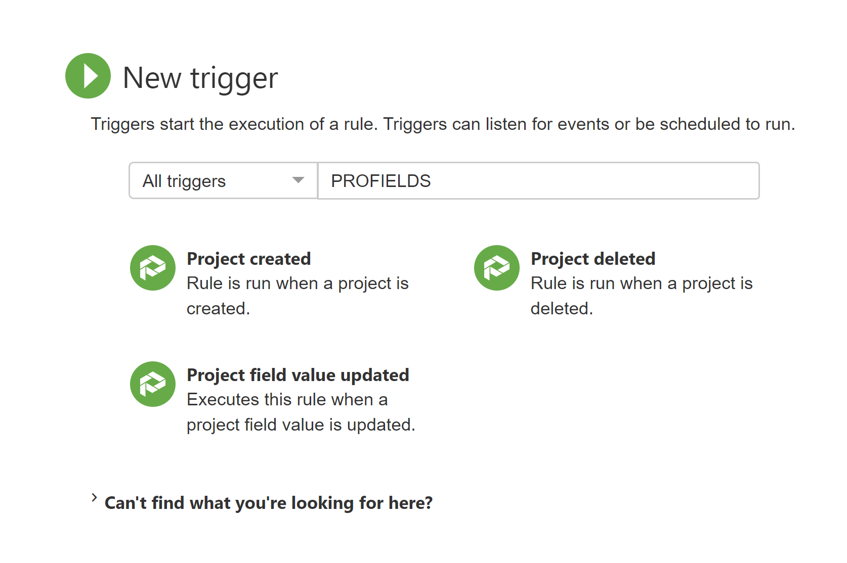 Image result for profields and automation trigger