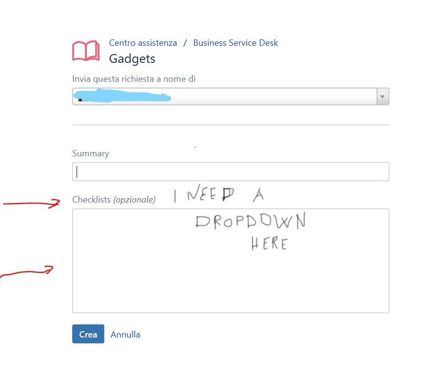 Solved how to create a dropdown list in JIRA service desk...