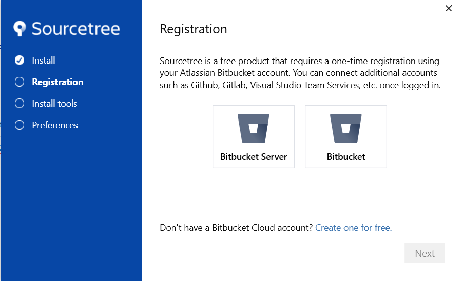 SOURCETREE (Bitbucket). Bitbucket Лог. Bitbucket 2022. Окно регистрации аккаунта.