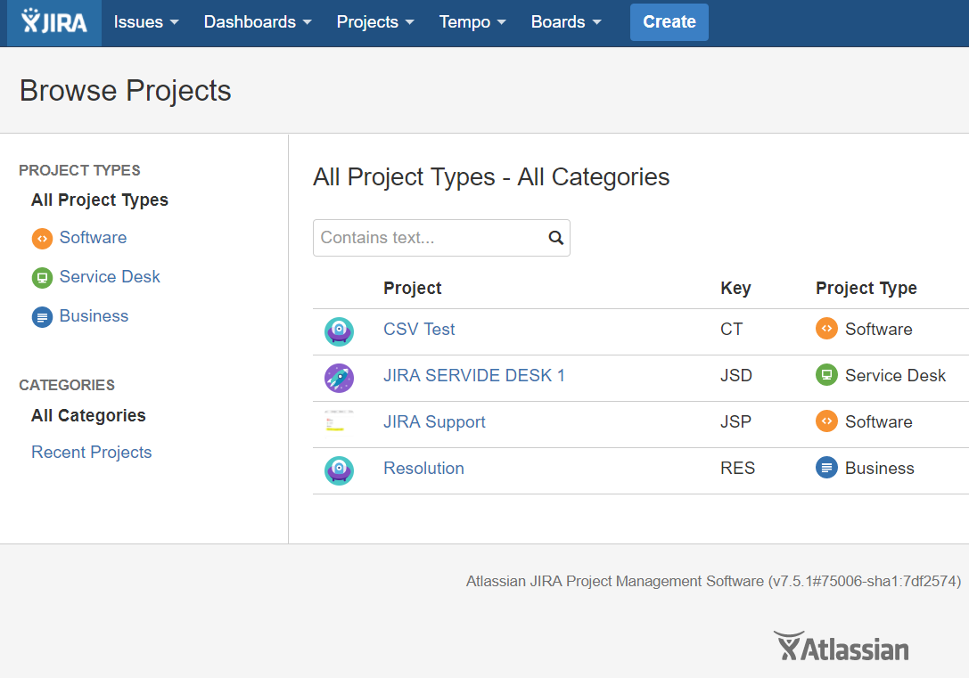 Solved: In JIRA, View all projects does not show the lat