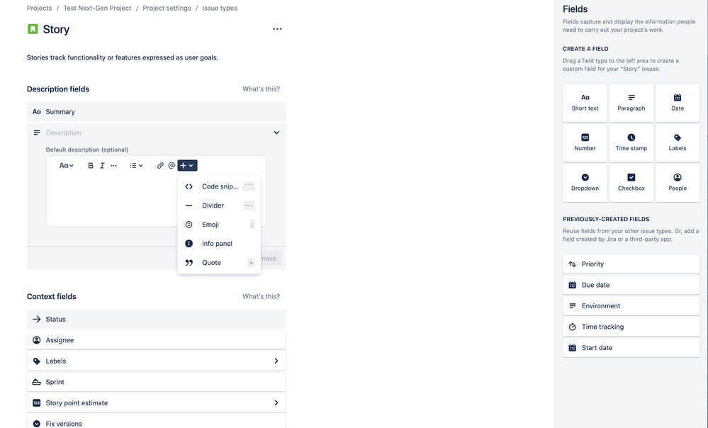 Solved How to add a table in to Jira issue template in a